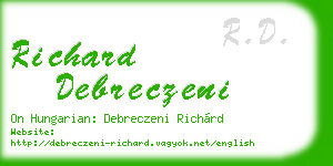 richard debreczeni business card